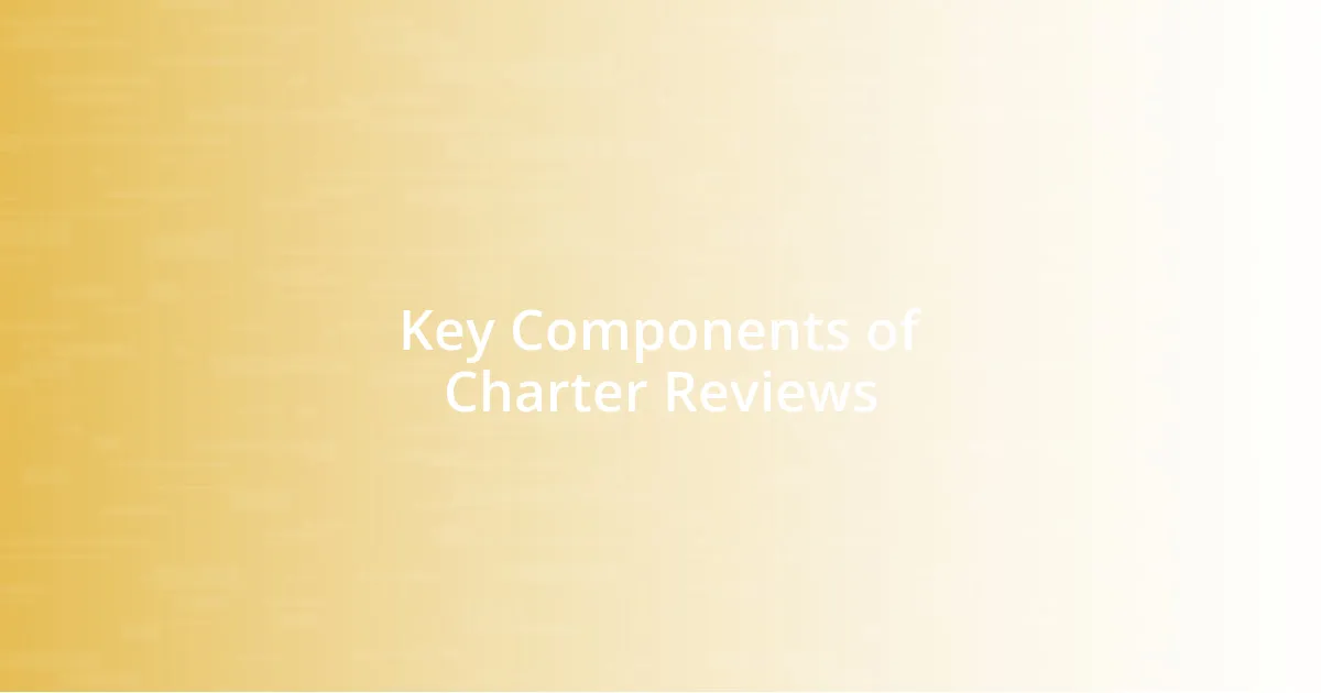 Key Components of Charter Reviews